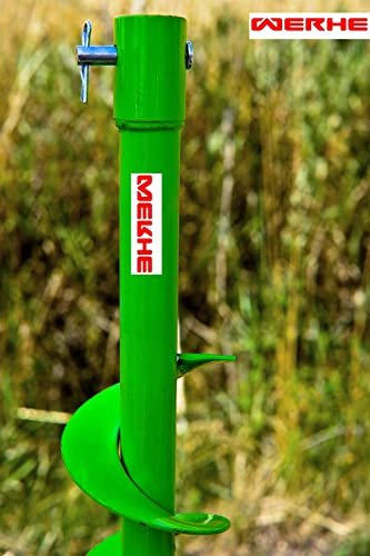 WERHE® Profi Bohrer VollStahl, Erdbohrer für bohrmaschine 100 mm extrem robust - Pfahlbohrer Brunnenbohrer präzise Bohrspitze. - Image 10