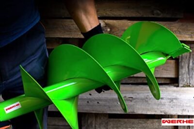 WERHE® Profi Bohrer VollStahl, Erdbohrer für bohrmaschine 150 mm Doppel-Welle extrem robust mit Stihl Adapter - Pfahlbohrer Brunnenbohrer präzise Bohrspitze. - Image 10