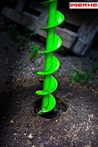 WERHE® Profi Bohrer VollStahl, Erdbohrer für bohrmaschine 40 mm Doppel-Welle extrem robust mit Hex Adapter - Pfahlbohrer Brunnenbohrer präzise Bohrspitze. - Image 10